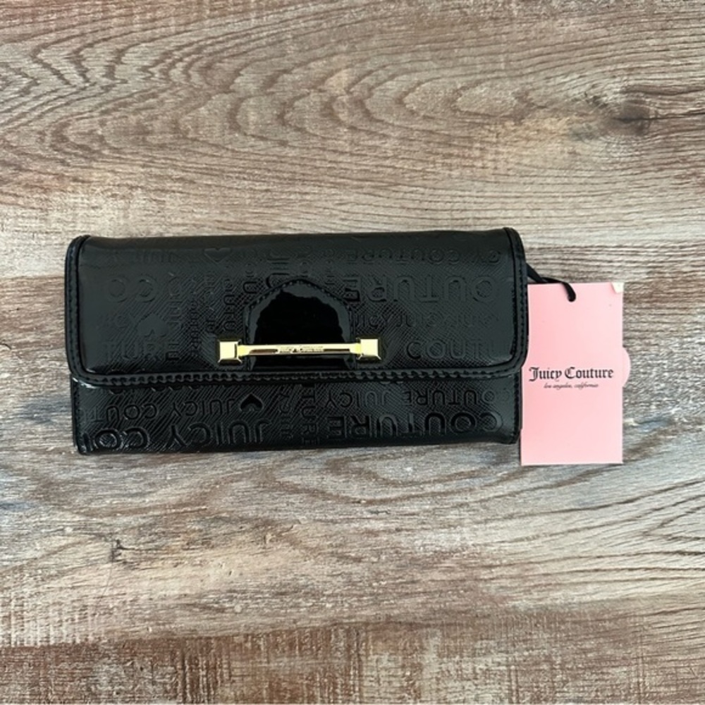 Juicy Couture Black Flap Wallet/Clutch